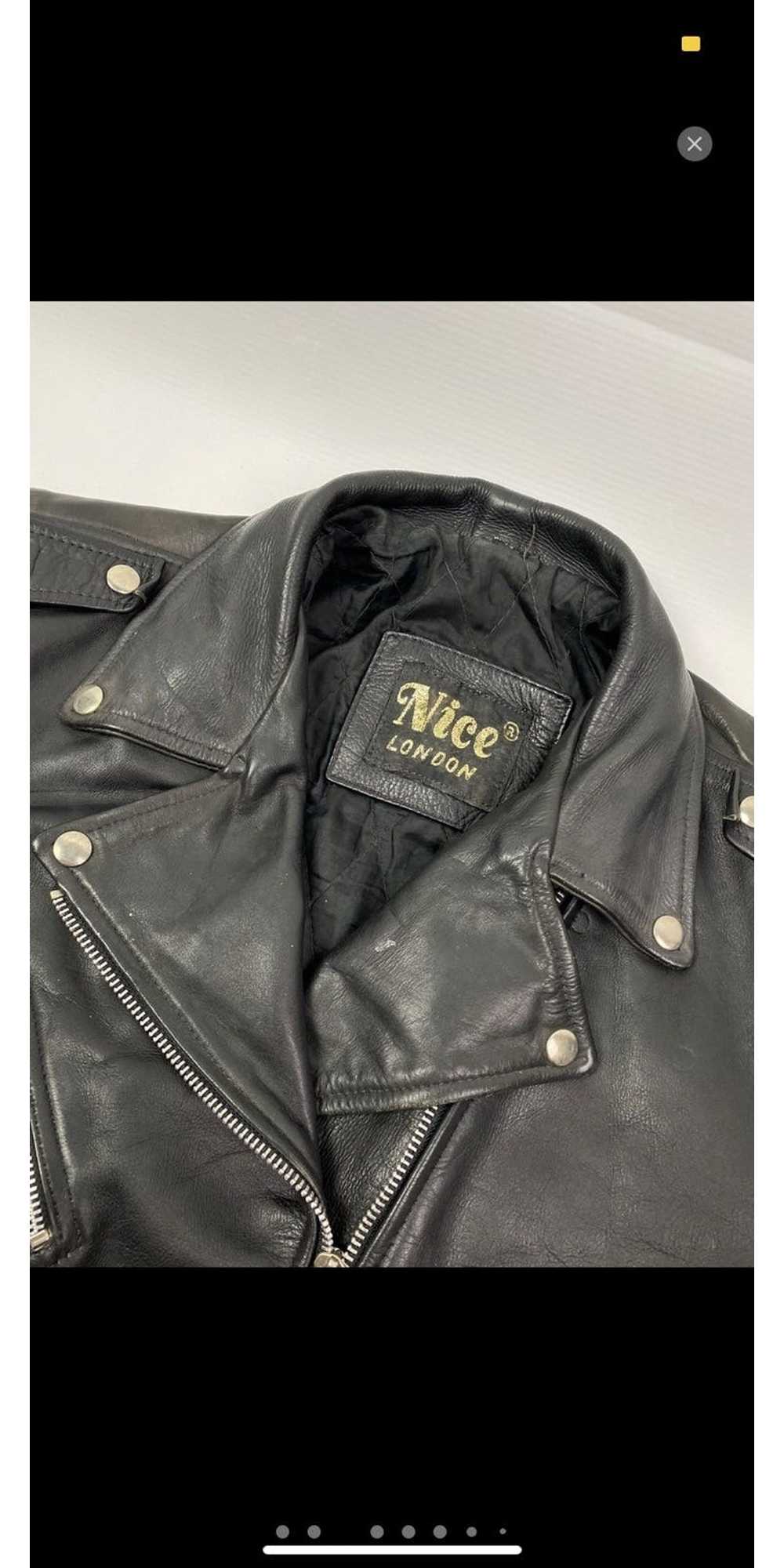 MOTO Vintage Leather Biker Jacket - image 3
