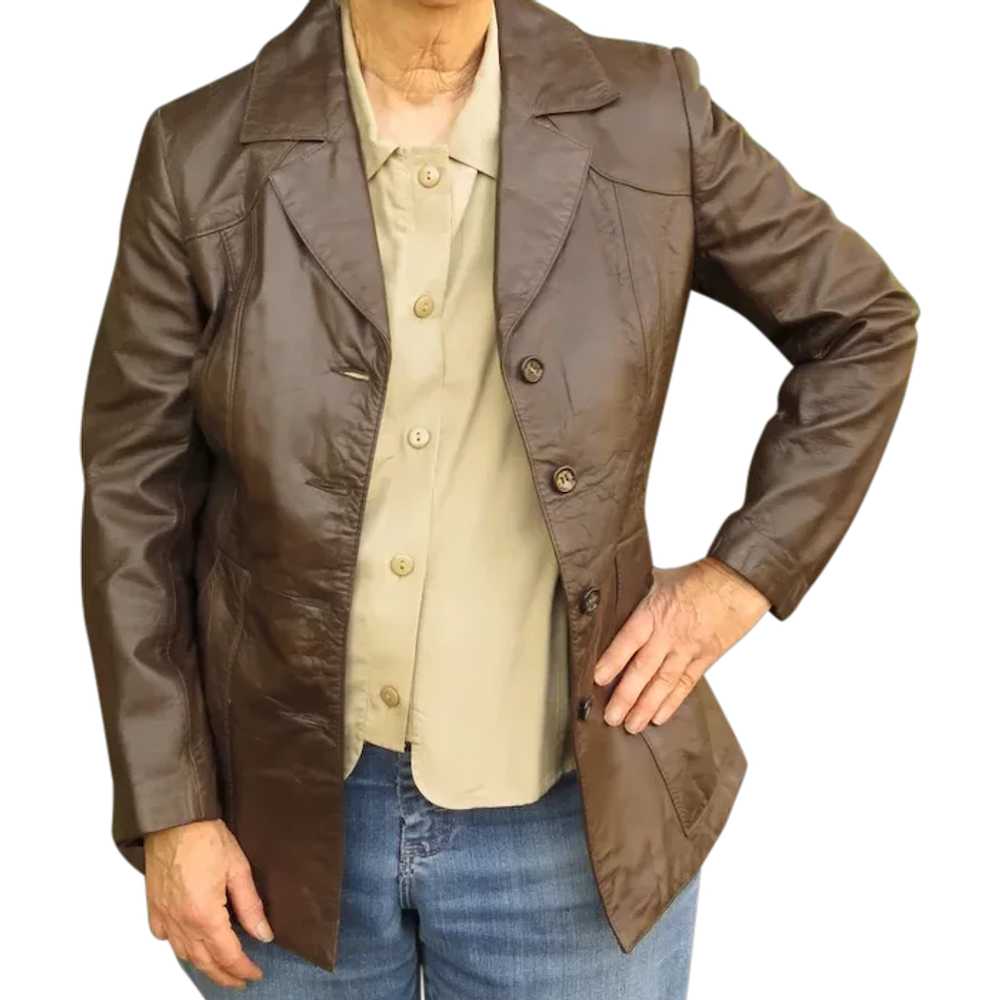 Vintage Women's Soft GLOVE LEATHER Jacket - Fine … - image 1