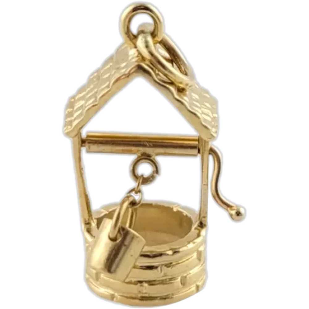 Vintage 14K Yellow Gold Water Well Charm - image 1