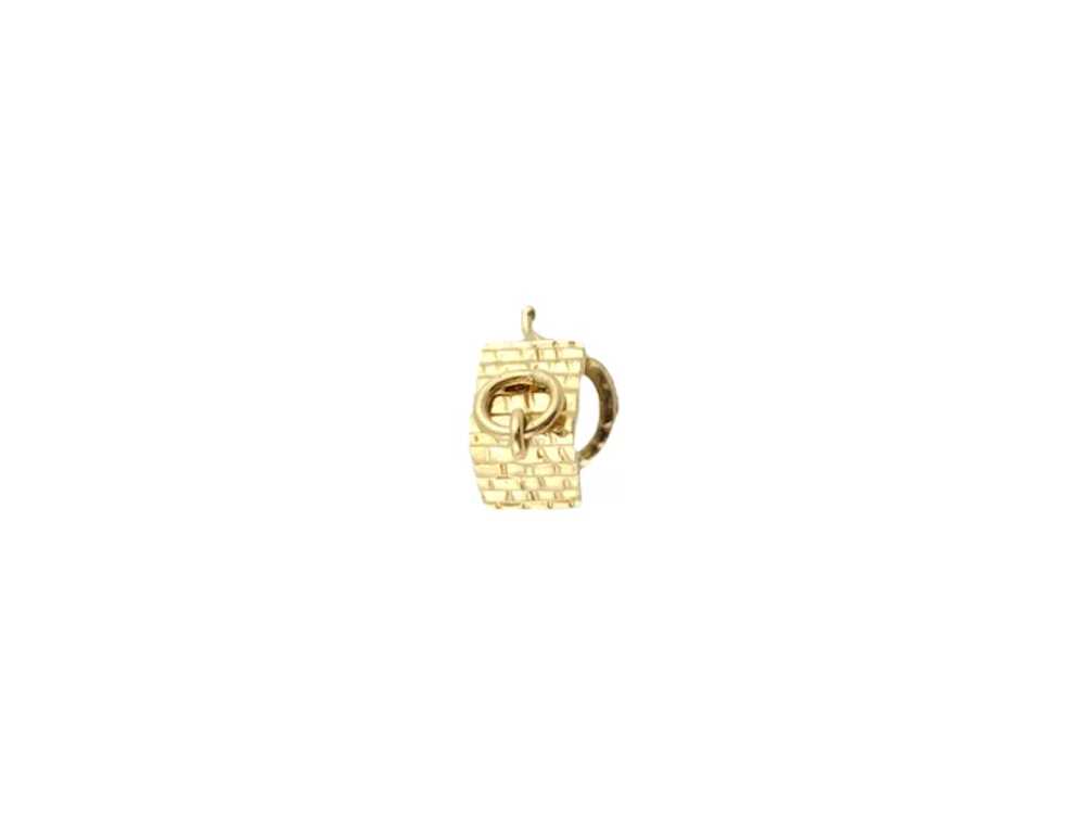 Vintage 14K Yellow Gold Water Well Charm - image 2