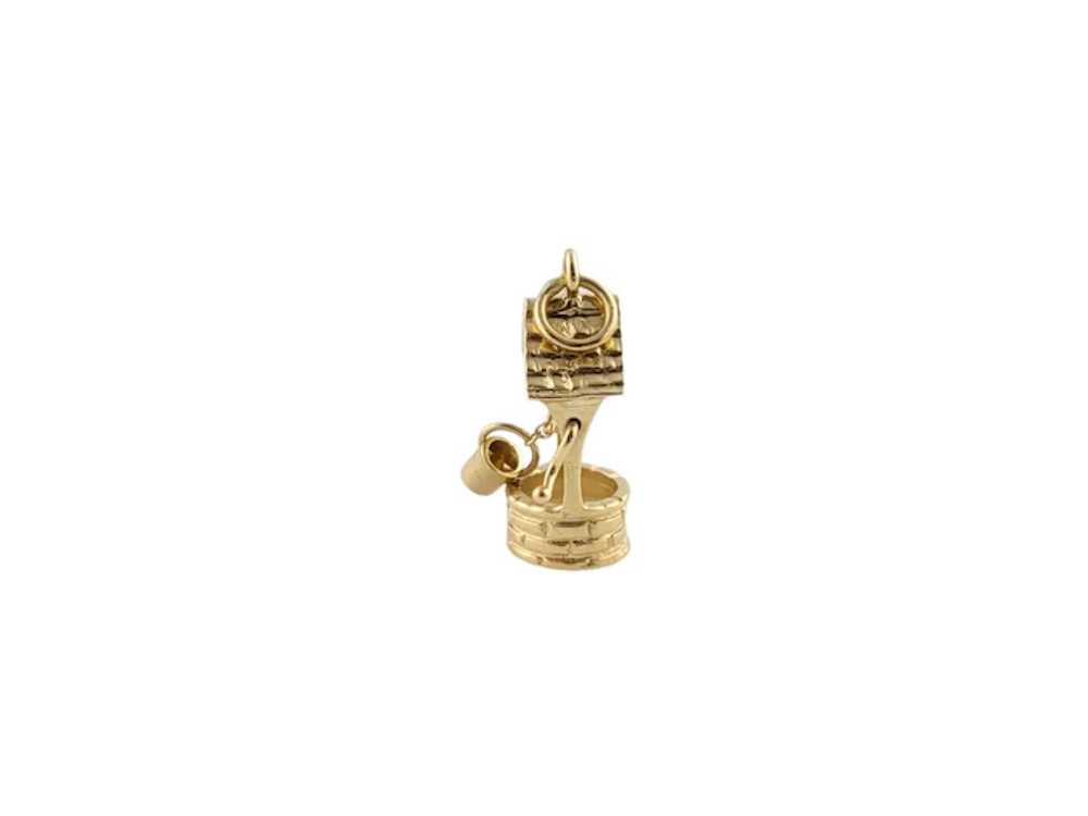 Vintage 14K Yellow Gold Water Well Charm - image 5