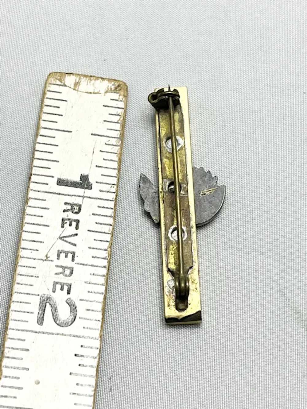 Vintage Knight Solider Gold Bar Pin - image 4