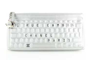 Chanel Chanel Silver Keyboard Clutch 1C1027 - image 1