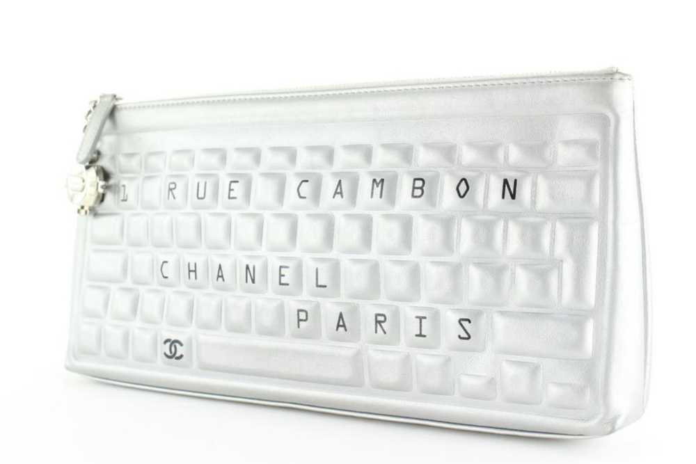 Chanel Chanel Silver Keyboard Clutch 1C1027 - image 4