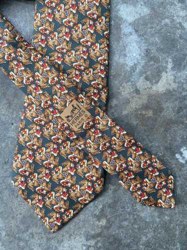 Hermes × Luxury Hermes Paris 7661 TA Silk Neck Tie - image 1