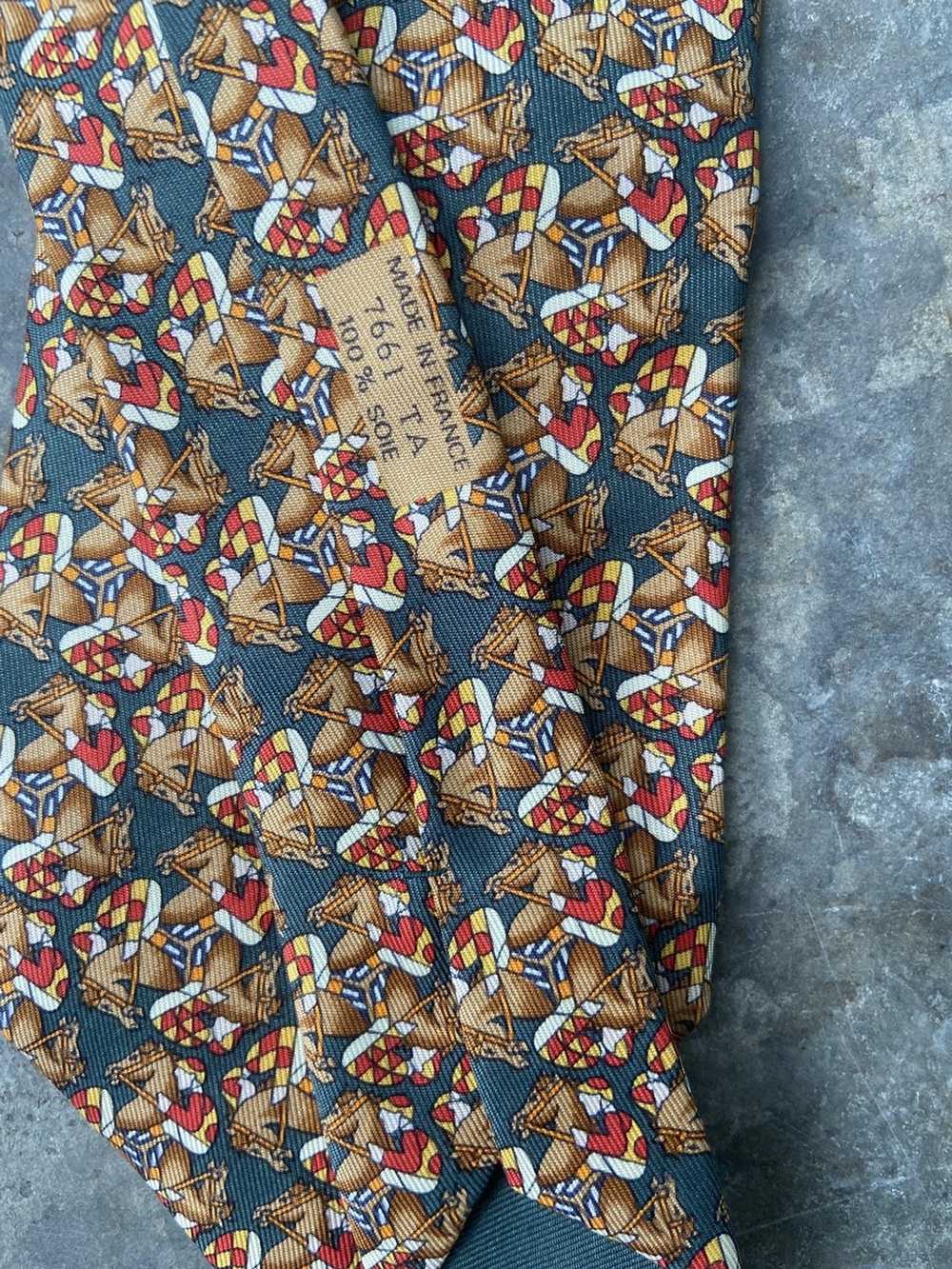 Hermes × Luxury Hermes Paris 7661 TA Silk Neck Tie - image 4