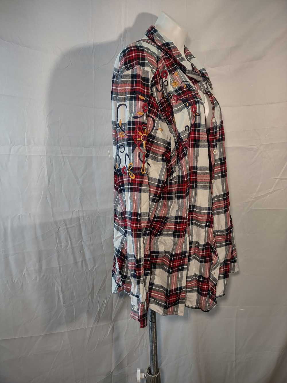 Unbrnd × Unkwn Terra & Sky plaid women button up … - image 3