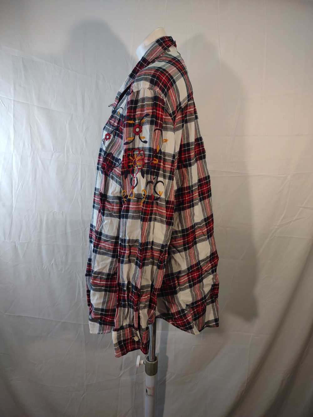 Unbrnd × Unkwn Terra & Sky plaid women button up … - image 6