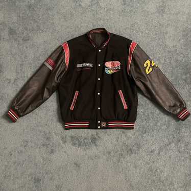 SAN FRANCISCO 49ERS JH DESIGN ALL LEATHER JACKET - BLACK/RED