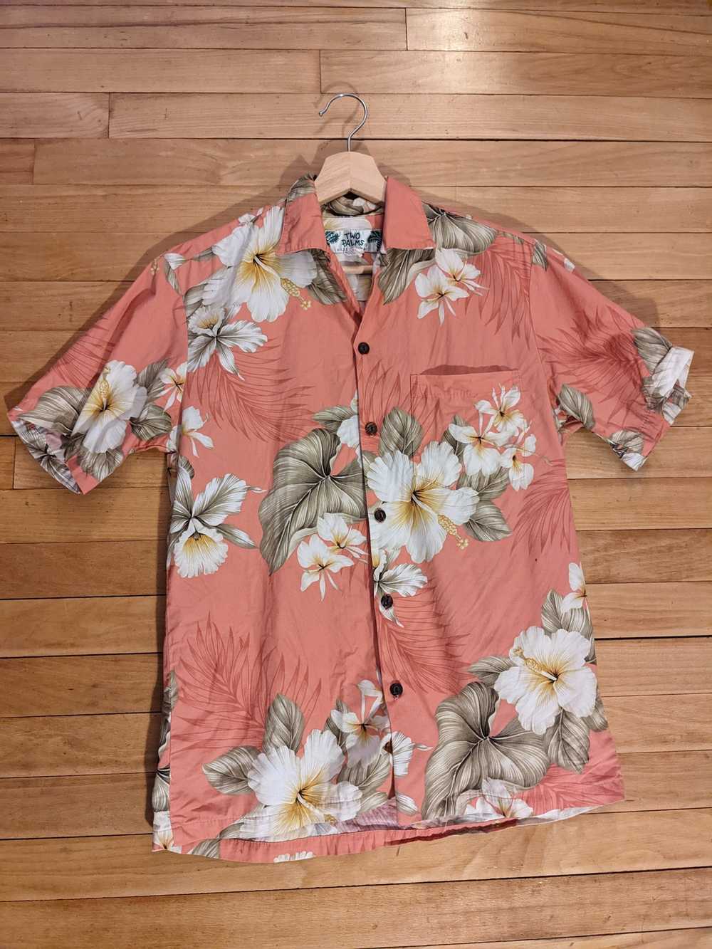 Hawaiian Shirt Two Palms vintage hawaiian shirt a… - image 1