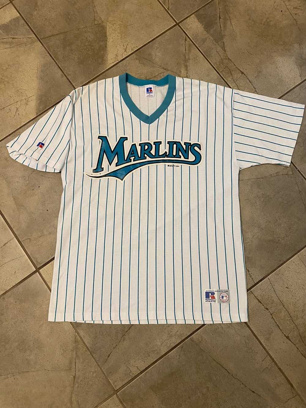 1994-02 Florida Marlins #34 Game Used Blue Jersey BP ST DP08101