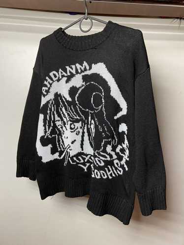 Japanese Brand × Streetwear Ahdanm Anime knit blac