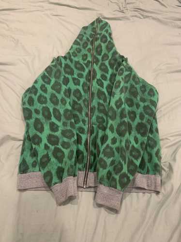 Sasquatchfabrix Leopard Full Zip Up Hoodie