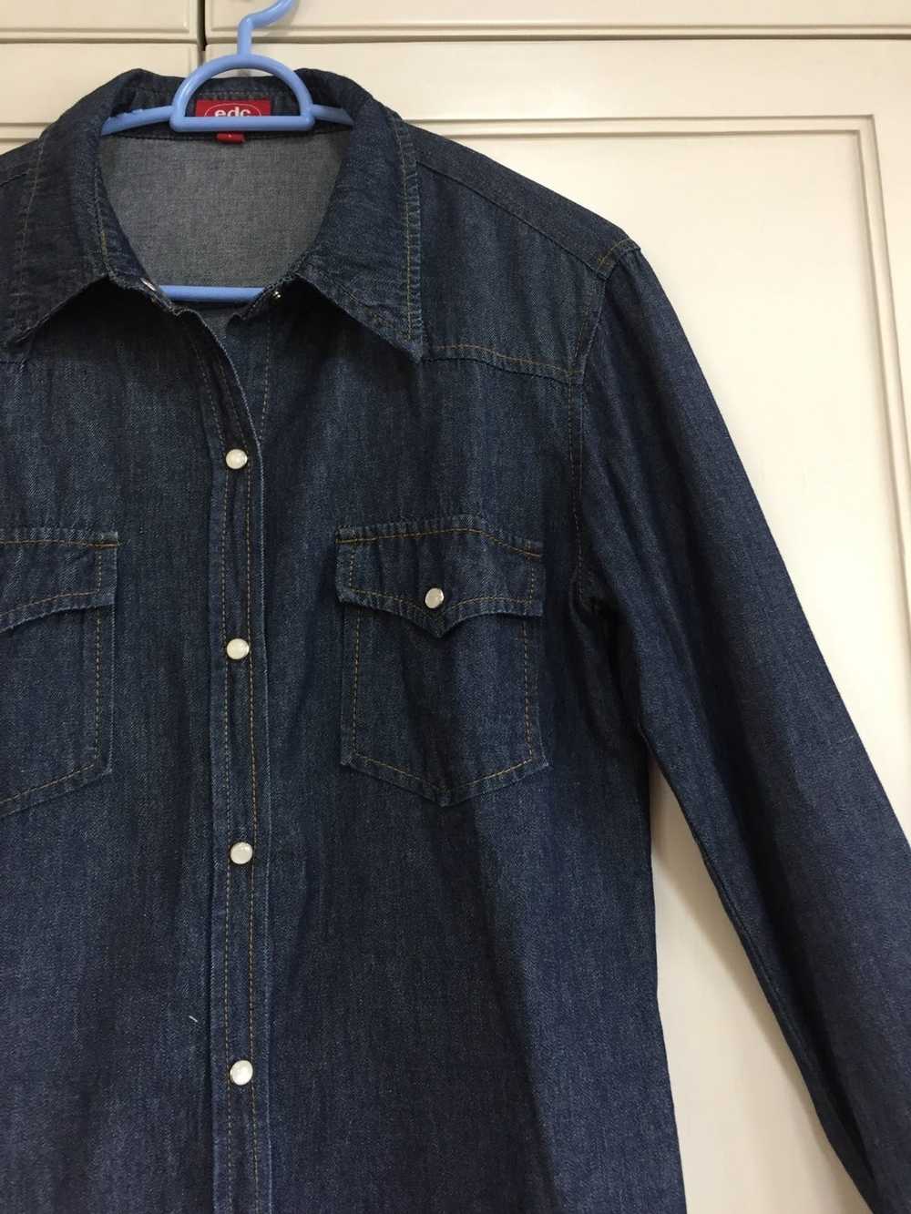 Esprit × Vintage Long sleeve denim shirt EDC by E… - image 2