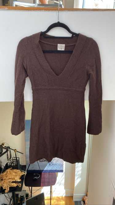 Vintage FEINE CASHMERE Knit Midi Dress ⊛ BROWN ⊛ G