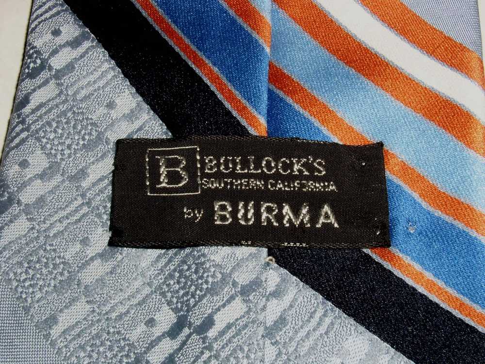 Vintage Bullock's Burma Necktie Vintage 1970's 4.… - image 5