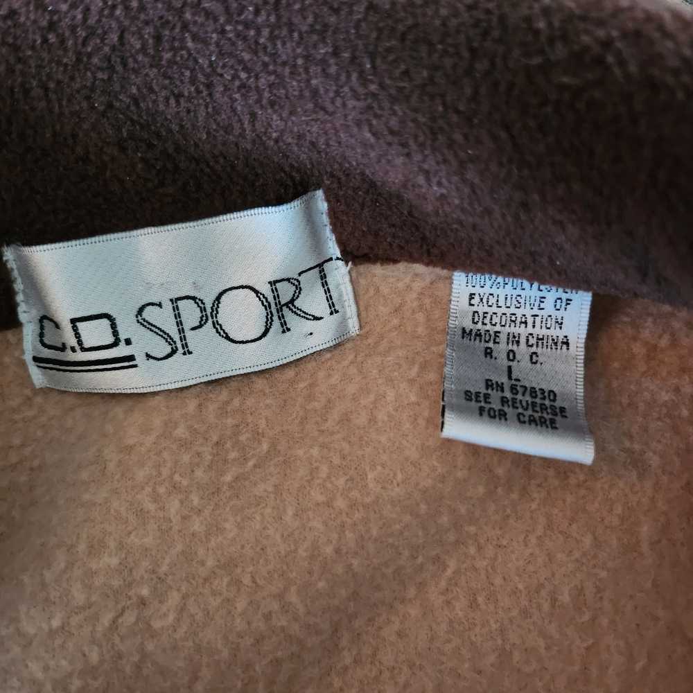 Vintage 1990s CD Sport Leaves Graphic Fleece Jack… - image 3