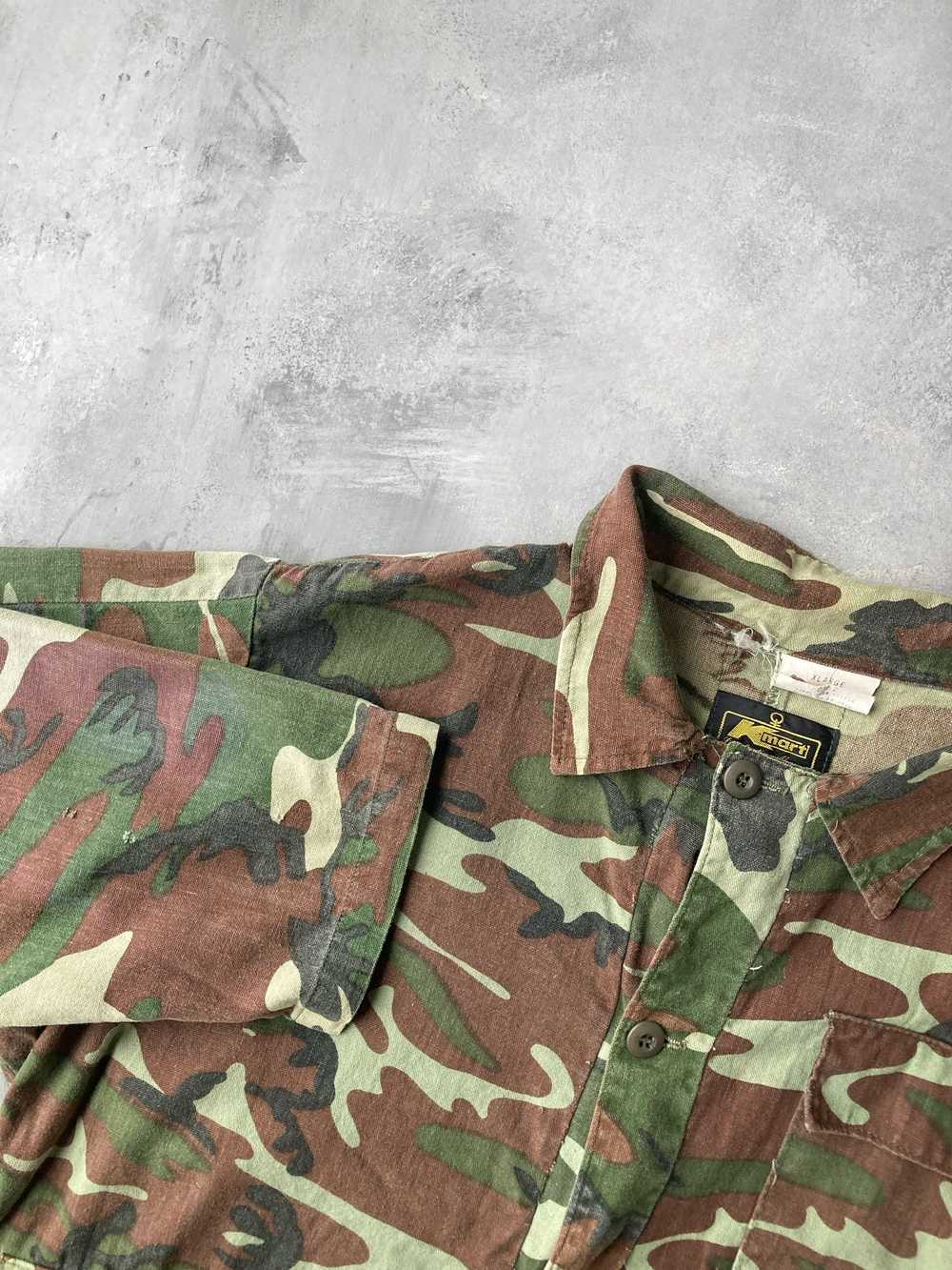 Camouflage Fatigue Shirt Jacket 80's - XL Boxy - image 2