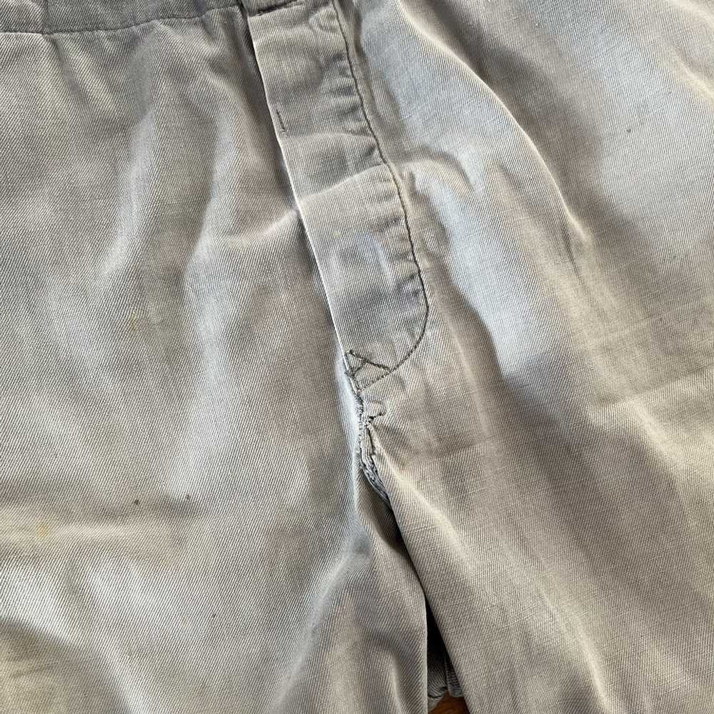 Vintage Vintage 60’s French Worker Pants White/Bl… - image 5