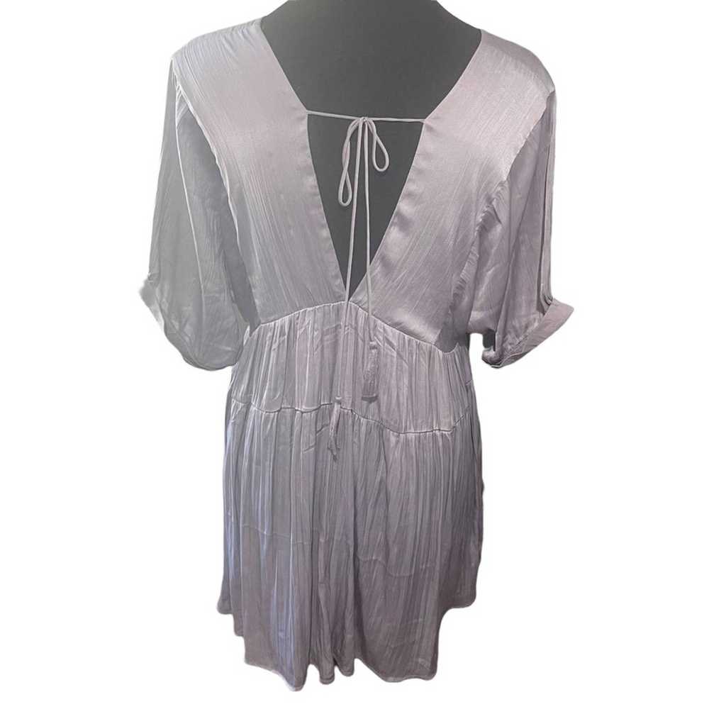 Free People Free People Lavender V-Neck Boho Flow… - image 5