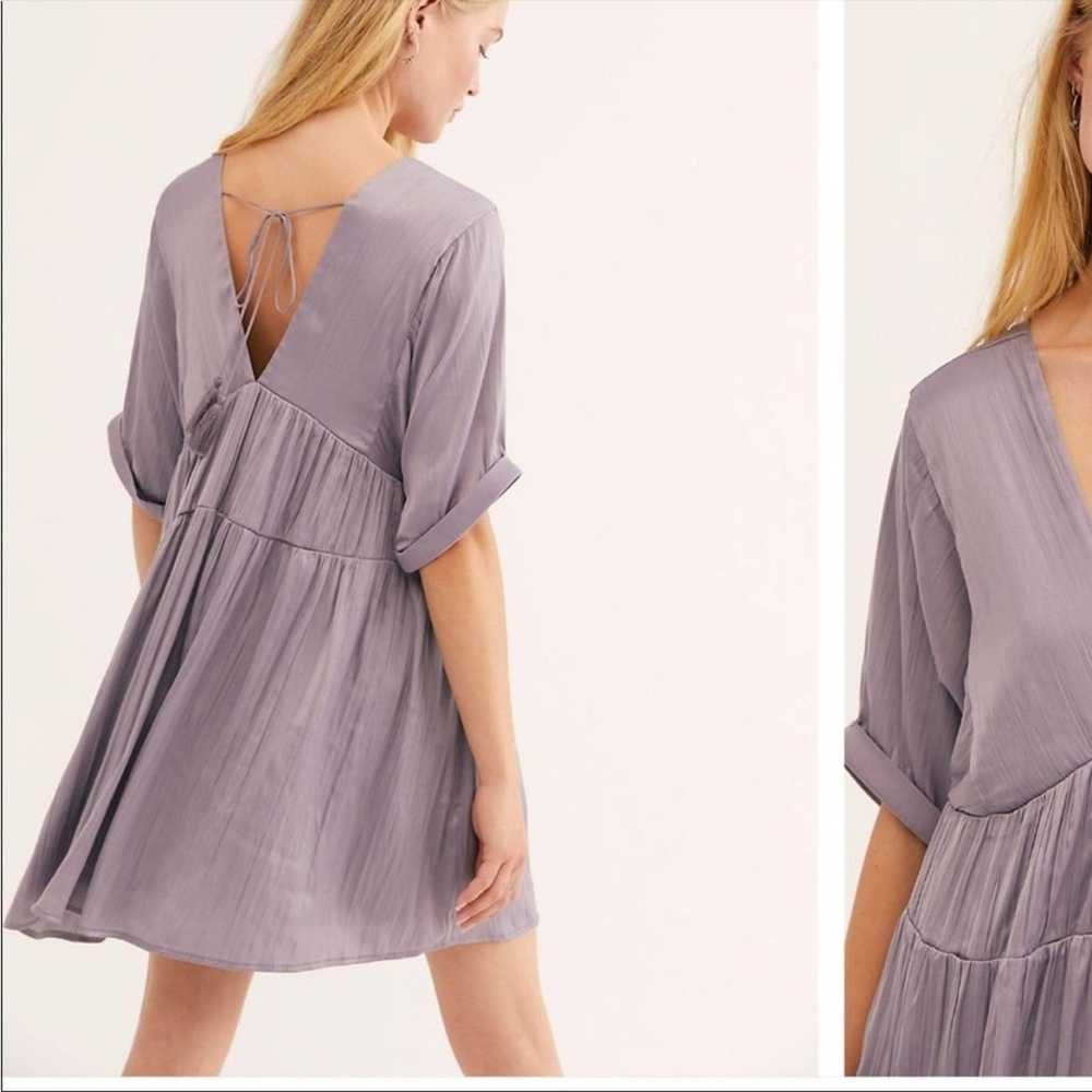 Free People Free People Lavender V-Neck Boho Flow… - image 6