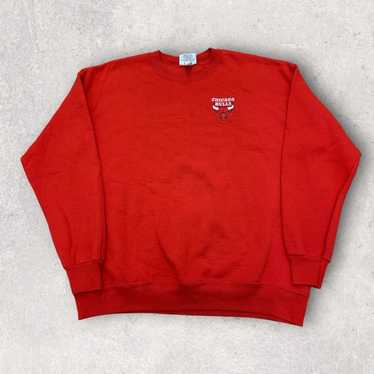Hottertees Retro Crew Neck Vintage Chicago Bulls Sweatshirt