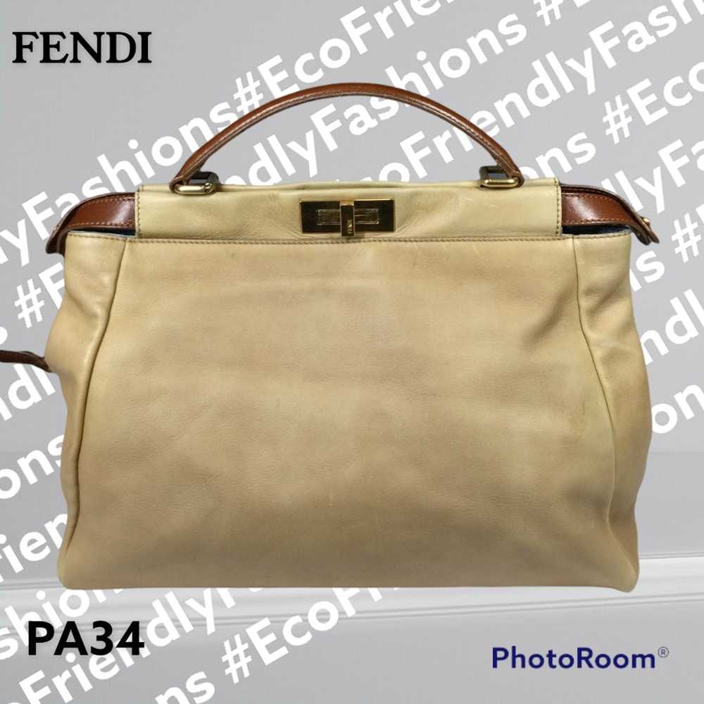 Fendi FENDI Vitello Saddle Leather Large Turnlock… - image 3