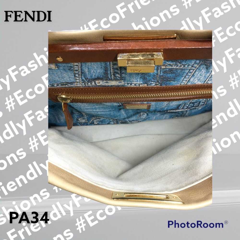 Fendi FENDI Vitello Saddle Leather Large Turnlock… - image 7