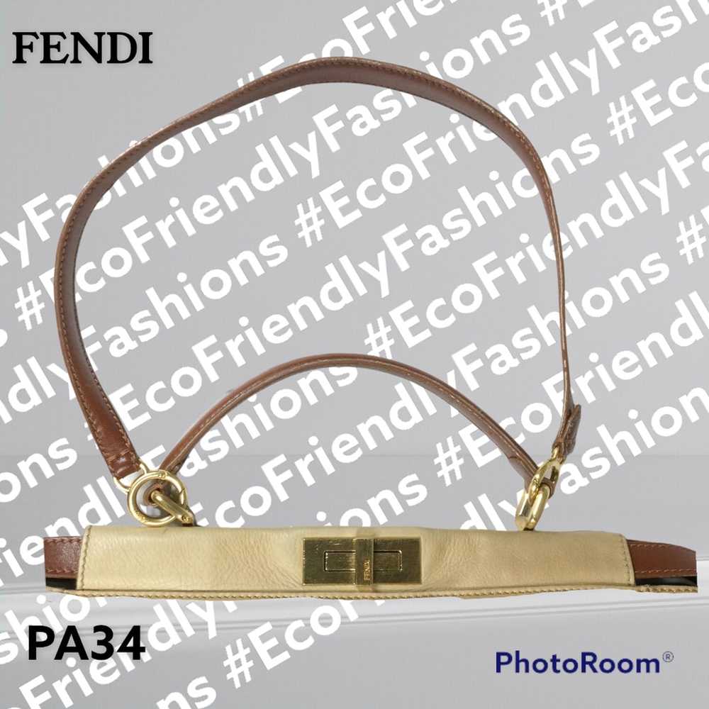 Fendi FENDI Vitello Saddle Leather Large Turnlock… - image 8