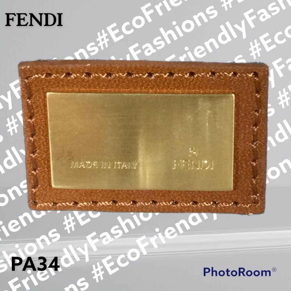 Fendi FENDI Vitello Saddle Leather Large Turnlock… - image 9