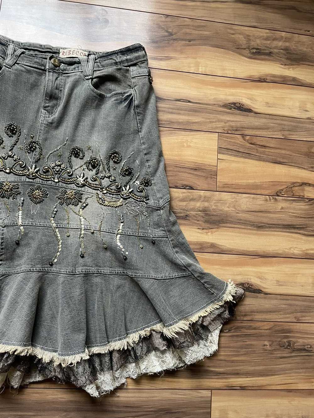 REBECCA DE RAVENEL Vintage rebecca jean Skirt - image 4