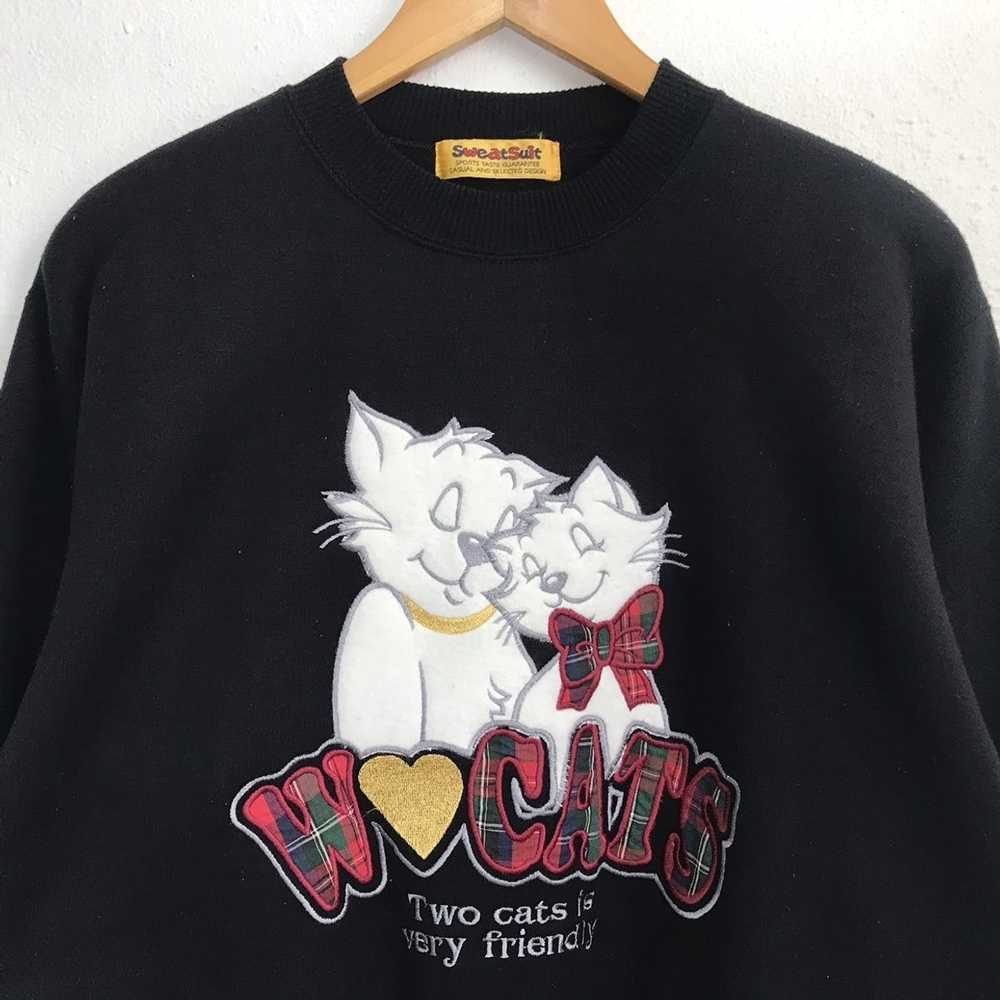 Animal Tee × Habitat × Vintage Pet Cats Sweatshir… - image 4