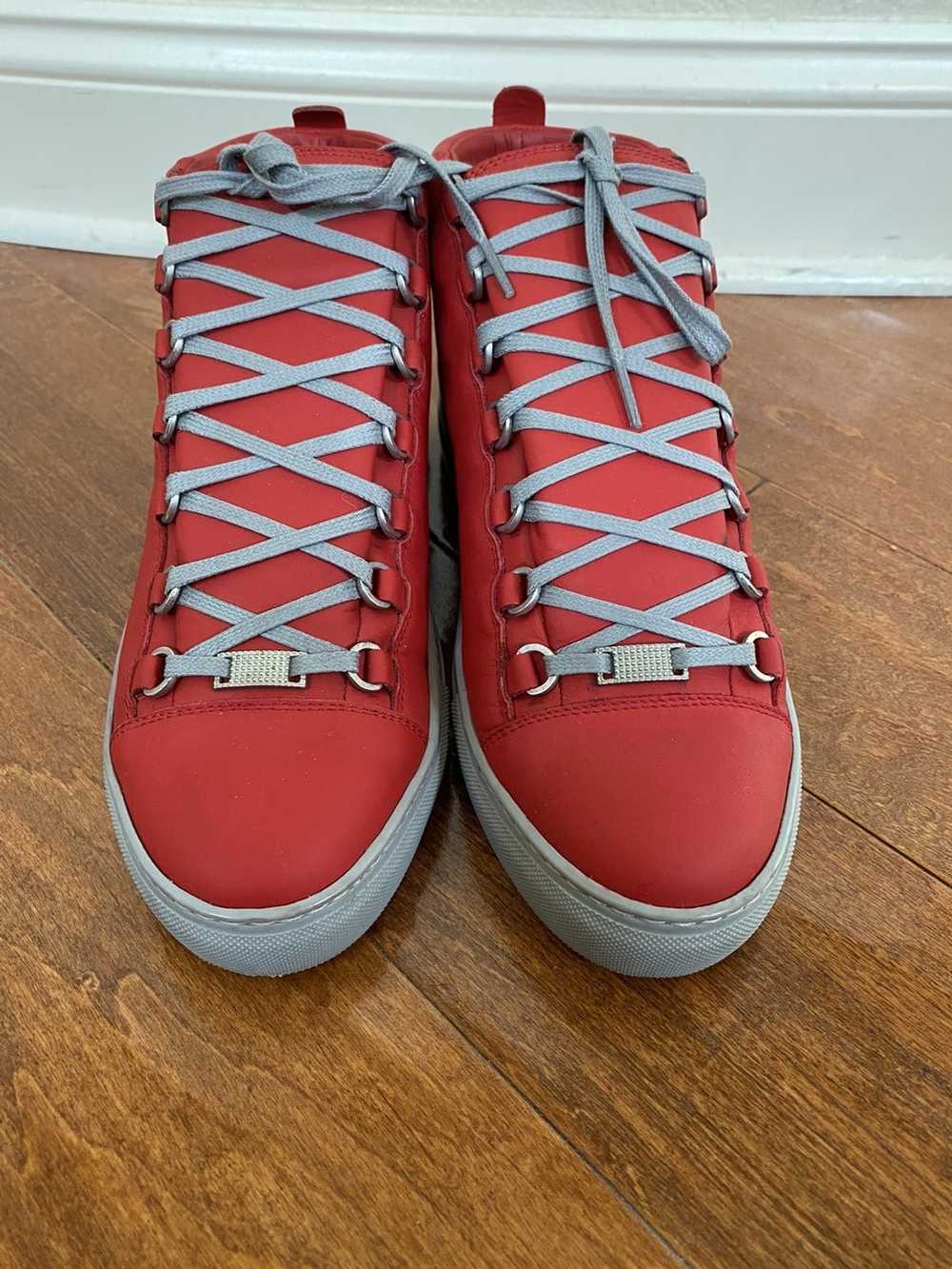 Balenciaga Balenciaga Arena Red Grey Leather 9 EU… - image 2