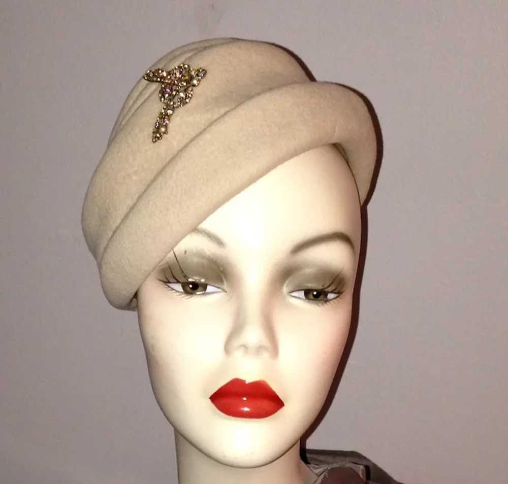 Velour Hat by Juli-Kay Chicago 1950's - image 2