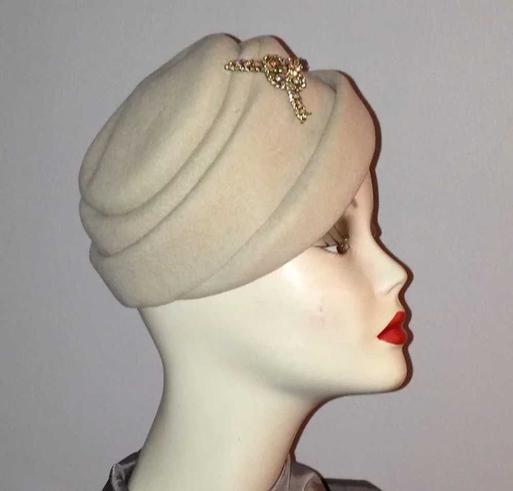 Velour Hat by Juli-Kay Chicago 1950's - image 3