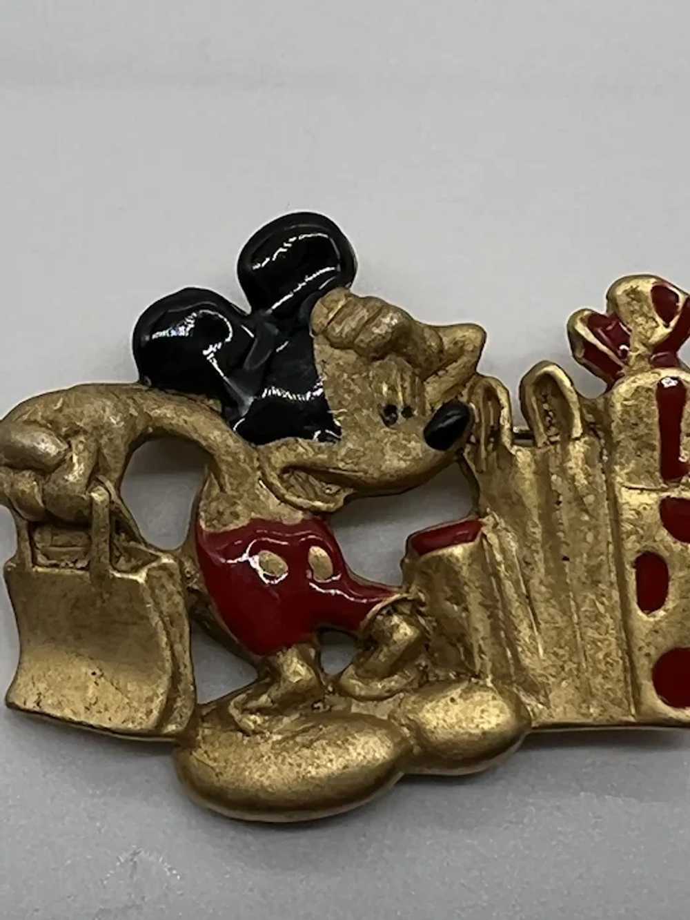 Vintage AAI Walt Disney Mickey Mouse Shopping Pin - image 3