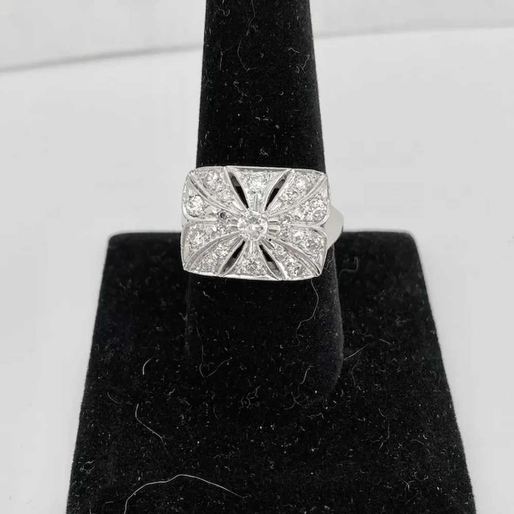 Vintage Retro 14 Karat Diamond Ring - image 2