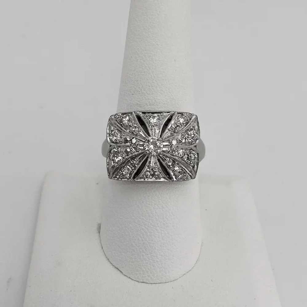 Vintage Retro 14 Karat Diamond Ring - image 3