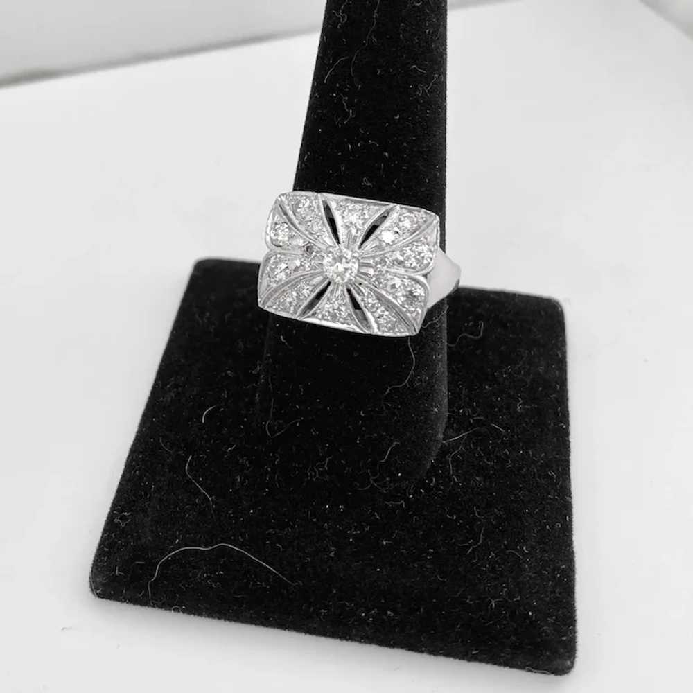 Vintage Retro 14 Karat Diamond Ring - image 7
