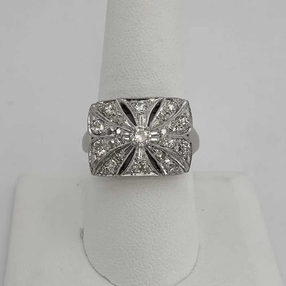 Vintage Retro 14 Karat Diamond Ring - image 8