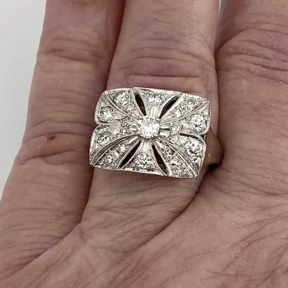 Vintage Retro 14 Karat Diamond Ring - image 9