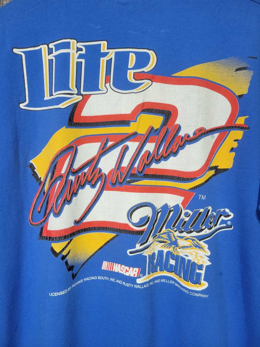 NASCAR 90s Rusty Wallace " Lite Enough To Fly" - image 5