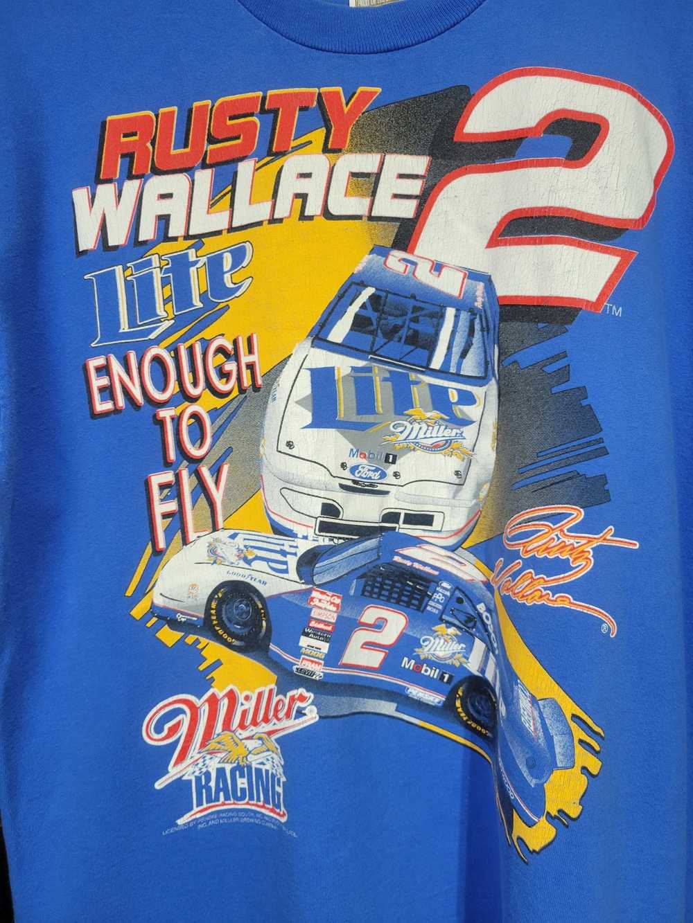 NASCAR 90s Rusty Wallace " Lite Enough To Fly" - image 8