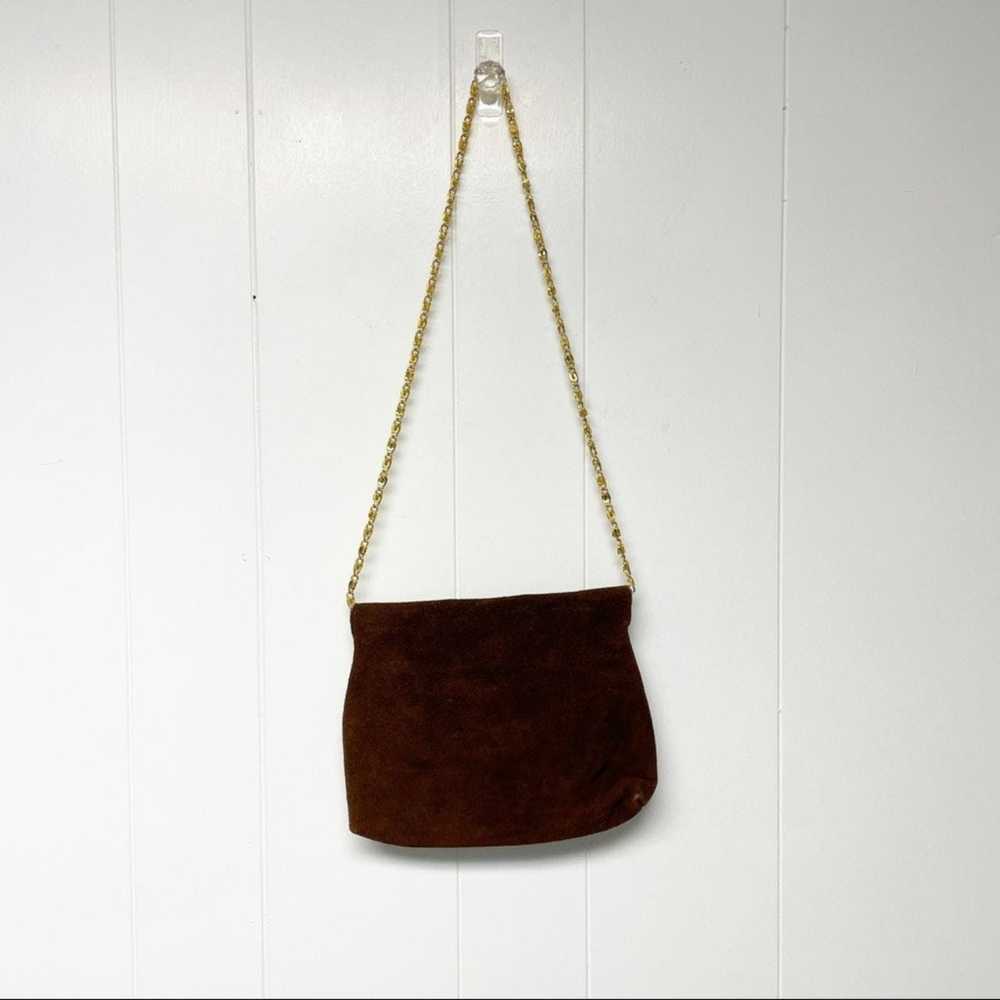 Vintage Vtg Triangle New York Brown Leather Envel… - image 3