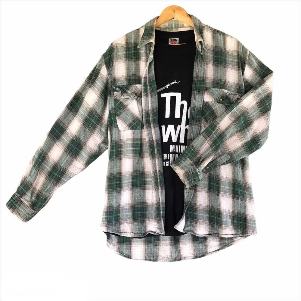 Flannel × Japanese Brand C:24” L: 33.5” Moose Cre… - image 1