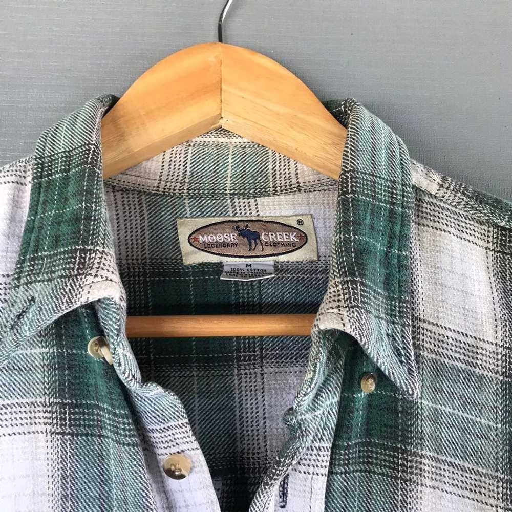 Flannel × Japanese Brand C:24” L: 33.5” Moose Cre… - image 5