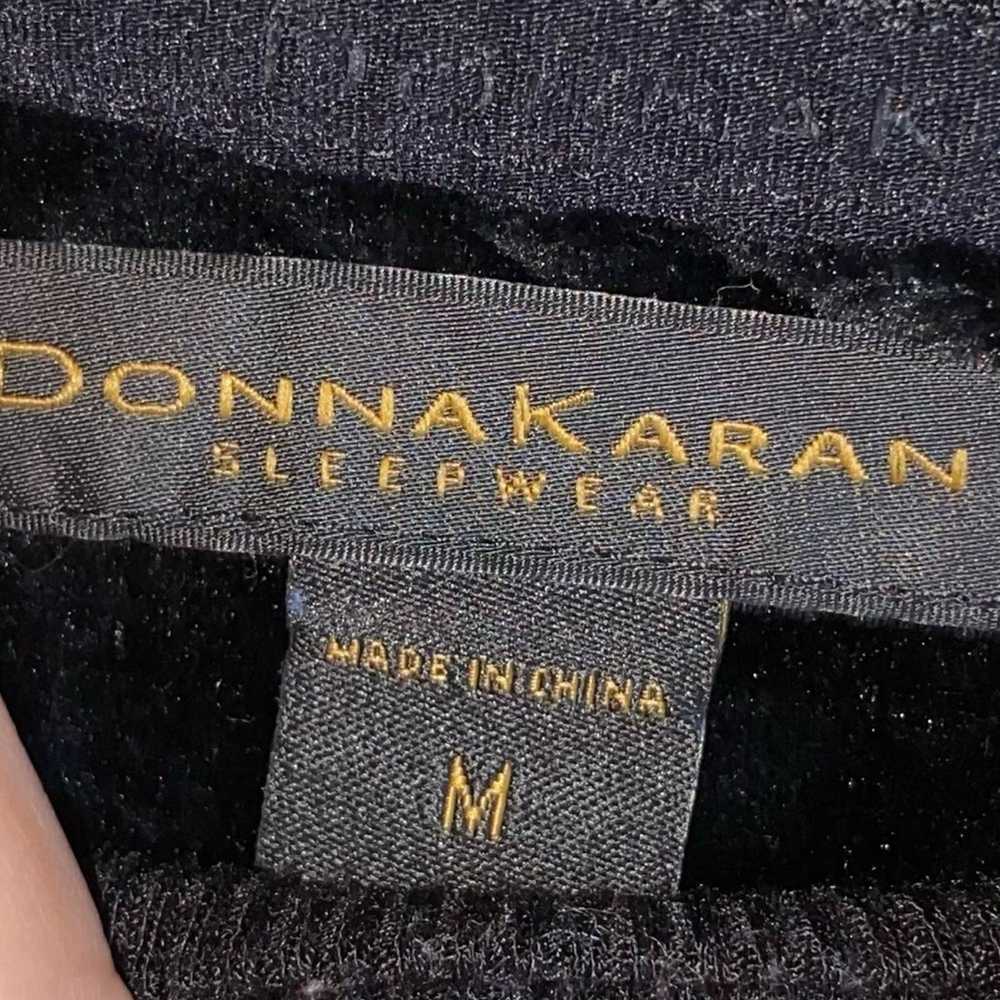 Donna Karan Donna Karan Sleepwear Black Velour Pa… - image 5