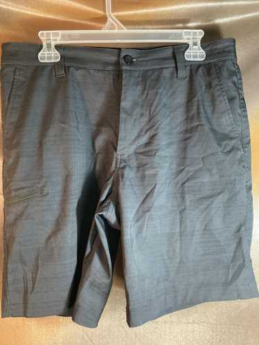 Hawke & Co. Dark gray flat front dress shorts. 32”