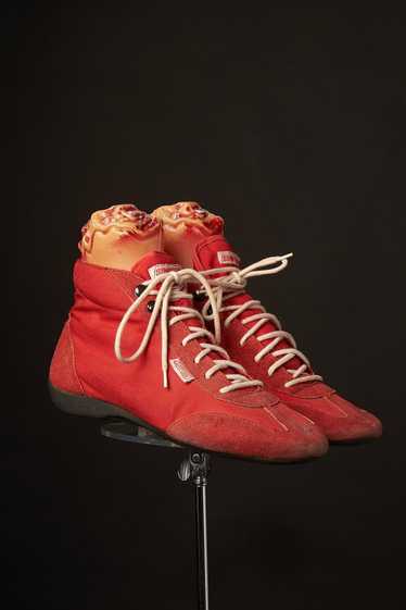 Vintage Vintage 1980s Red Simpson Racing Shoes Sne