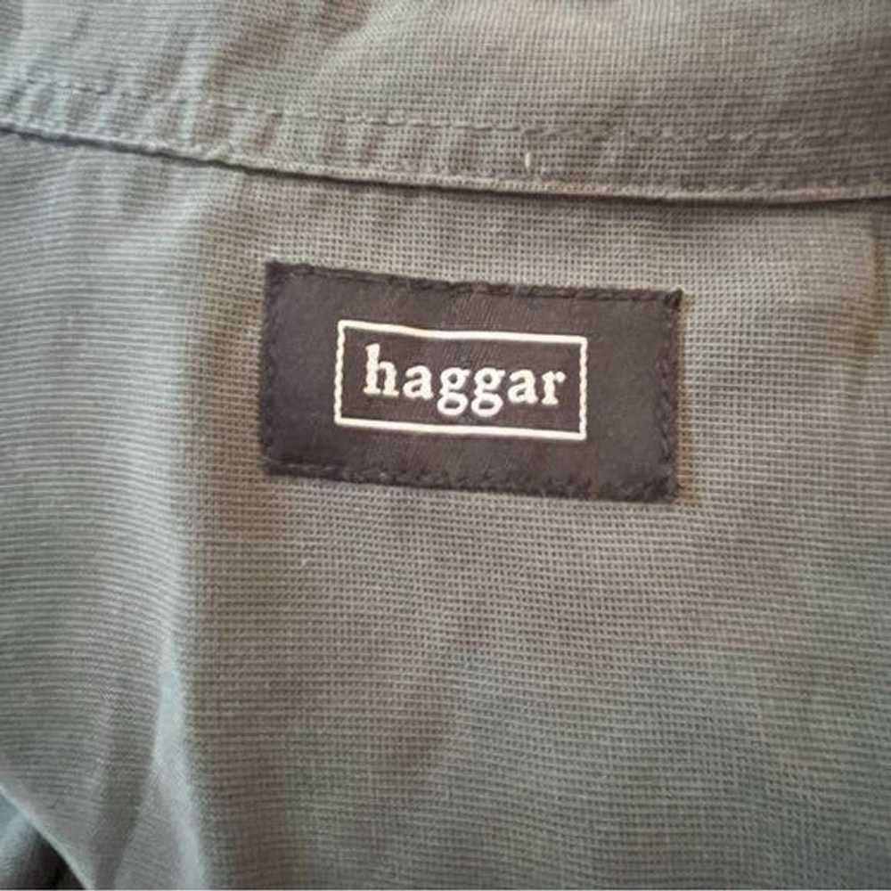 Haggar Haggar Mens Button Up Long Sleeve Shirt Gr… - image 4